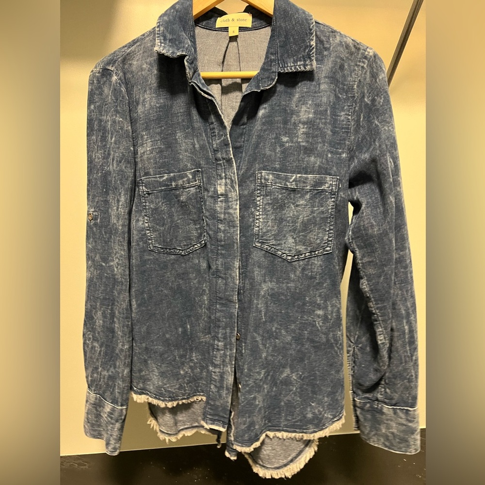 Cloth & Stone Corduroy Acid Wash Button down